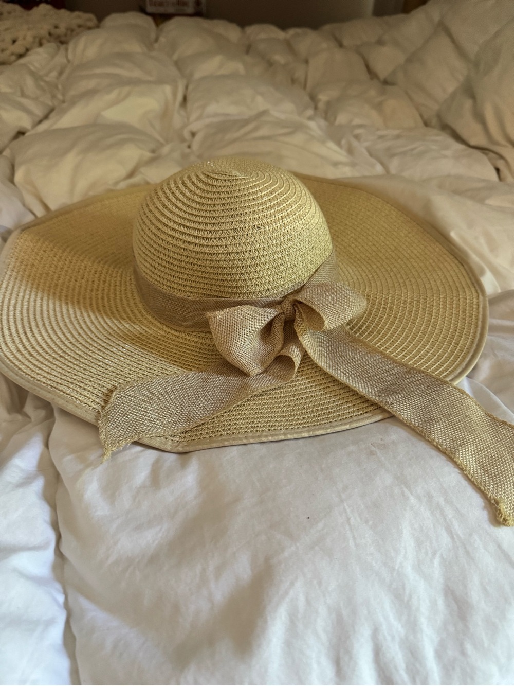 Large straw sunhat